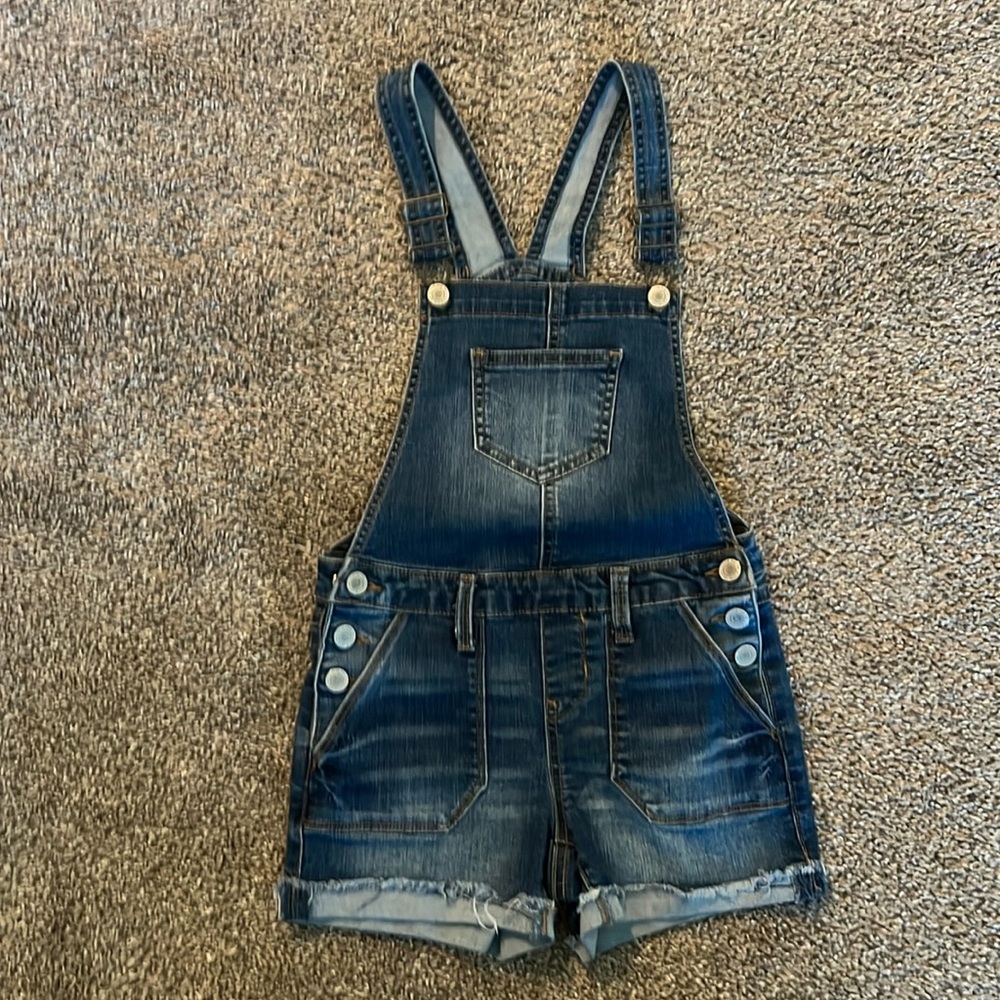 Girls Denim Overalls Jumpsuit Size M